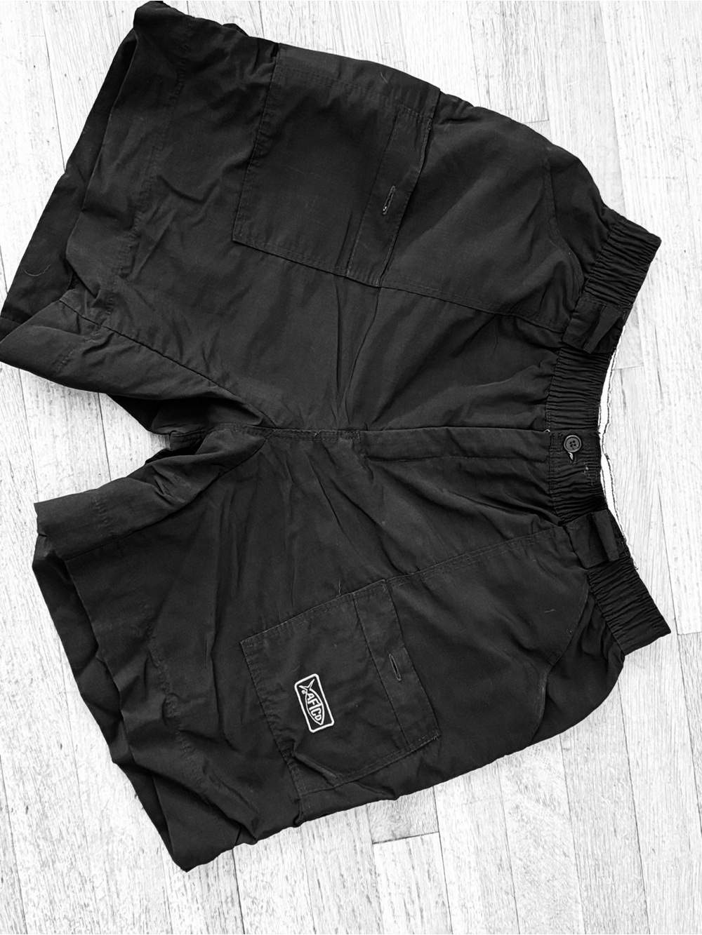 AFTCO Black Men's Hybrid Shorts with Utility Pockets